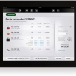 B2B tablet application concept to help seller - home screen - cart funnel