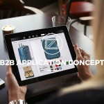 B2B tablet application concept to help seller