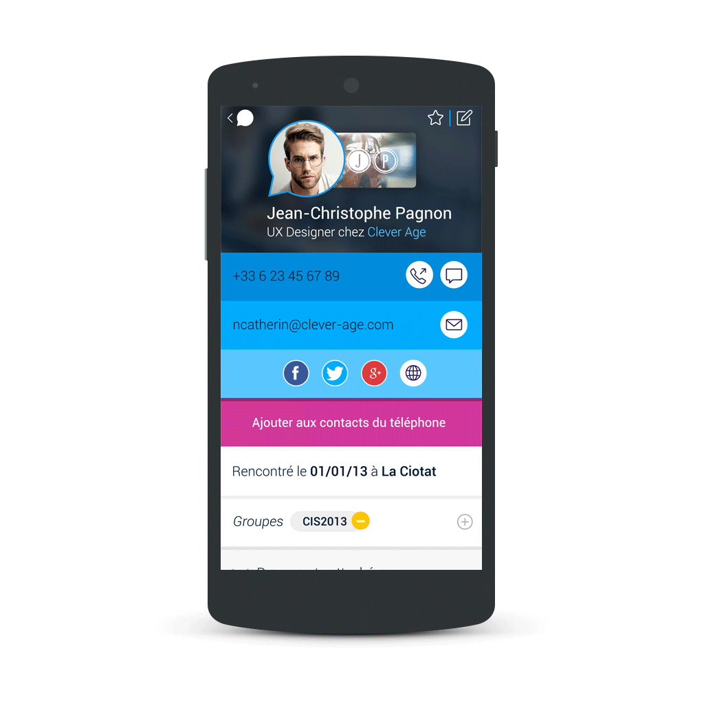 Contact information - popwing app